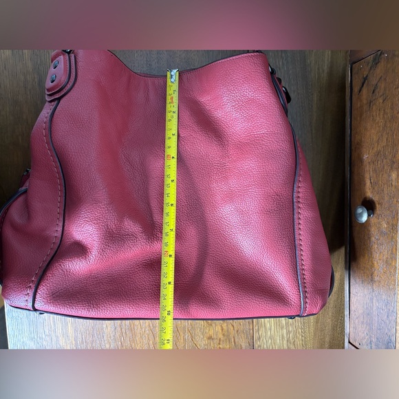 Coach Edie 31 Sunset Red Pebbled Leather w Gunmetal Hardware No. L1782-50123 - Picture 11 of 16